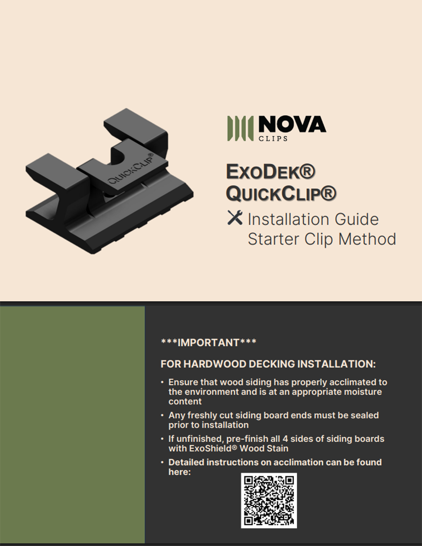 Installation Guide for Nova's Hidden Fasterner Decking System